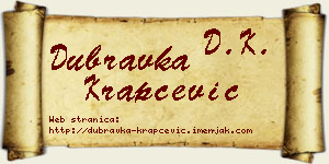 Dubravka Krapčević vizit kartica